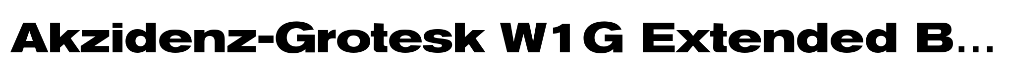 Akzidenz-Grotesk W1G Extended Bold image
